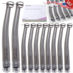 4 Hole Dental High Speed Handpiece Large Head Single Water Spray Air Turbine 10