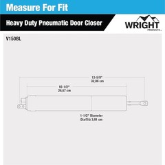 Pneumatic Door Closer for Out-Swinging Doors – Durable, Adjustable, Compact