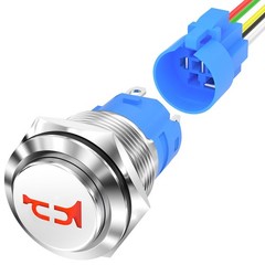 16MM Horn Switch Red LED Marine Button 12V