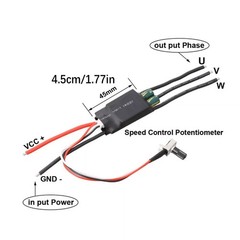 Brushless Motor Driver BLDC ESC Speed Controller 2pcs 3-phase 7-24V 200W