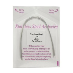 100PCS Orthodontic Stainless Steel Arch Wire Ovoid Form Round Rectangular Squre