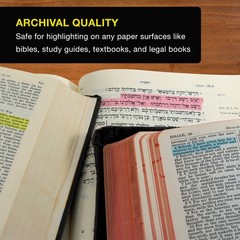 6 Bible Safe Gel Highlighters, Bright Neon Colors Yellow, Orange Pink Green Blue