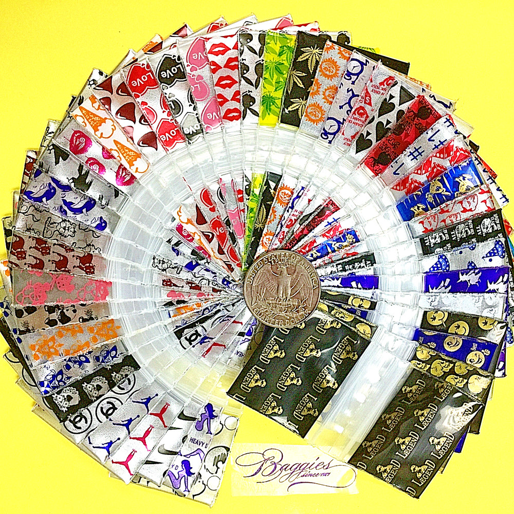 BaggiesSince1987 – 15125 Design Zip Bags 100PCS METALLIC 45DSN MIX, READ DETAILS