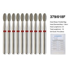 Dental Diamond Football Bur FG 368/023C 379/023 Egg Shape Coarse Fine High Speed