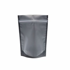 100/500/1000 Black Stand Up Zipper Packaging Bag Opaque Window for Food Storing