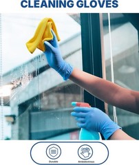 Vinyl Synthetic Exam Gloves, 4 Mil, Latex Free Disposable Gloves for Medical