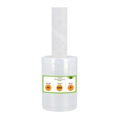 12 Rolls 5″x1000′ 60 Ga Extended Core Clear Stretch Wrap Banding Film w/ Handle