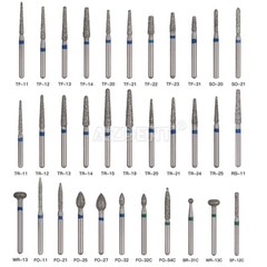 AZDENT Dental Diamond Tungsten Carbide Burs Drill FG for High Speed Handpiece