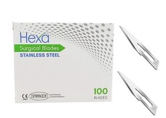 Hexa #11 Surgical Blades Stainless Steel 100 pcs