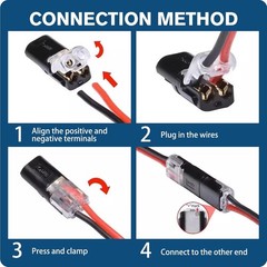 Double-Wire Plug-in Connector,Quick Connect Push-in Lever Wire Connectors(50Pcs)