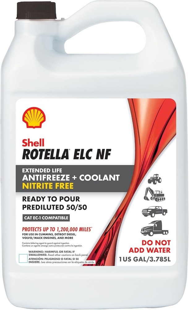 Shell Rotella Nitrite-Free Extended Life ELC Anti-Freeze + Coolant, Pre-Diluted