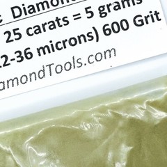 TechDiamondTools Diamond Powder 600 Grit 22-36 Microns, 25 cts = 5 Grams