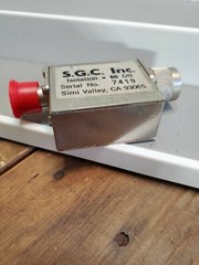 Vintage Satellite Ground Components RF Isolator 60 db SGC Inc 7419 Astrolab