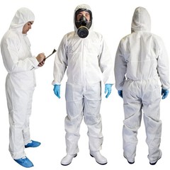 3 x Disposable Protective Coveralls Cleaning Painting Spray Suits Hood Boot