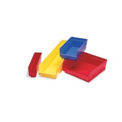 Akro-Mils 30138Yello 20 Lb Shelf Storage Bin, Plastic, 6 5/8 In W, 4 In H, 17