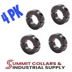 3/16” to 3-1/2” ID Double Split Shaft Collar BLACK OXIDE