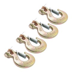 4 Pack 5/16″ G70 Chain Hook Clevis Slip Hook with Safety Latch 14000Lbs Capacity