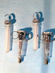Lux Bloc 10cc Glass syringe with luer lock tip & finger ring controls