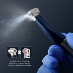 Dental 1:1 Fiber Optic Contra Angle Internal Spray / Diamond Polishing Wheels US