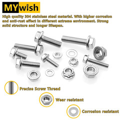 M10 x 25mm (10 Sets) M10x1.5 Bolt Flanged Hex Head Nuts and Bolts,Flange Hexa…