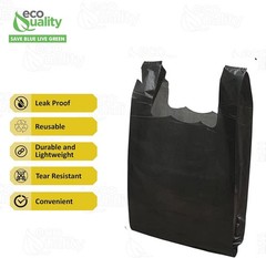 12×6.5×22 Inches Black Plastic Shopping Bags for Grocery Takeout 1800 Pcs