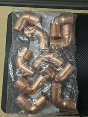 10 Pack NIBCO CP60721. 1 in. Wrot Copper 90 Degree Ftg x C Elbow 1”