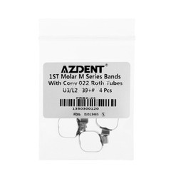 Dental Orthodontic Buccal Tube Bands Roth 022 Convertible U/3 L/2 For 1st Molar