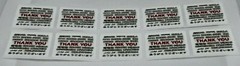 (10x) GLOBAL THANK YOU Stickers 18 Different Languages, International Shipping