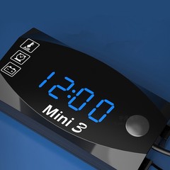 3-in-1 Waterproof Motorcycle Digital LED Thermometer Clock Voltage Voltmeter