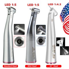 Dental 1:5/1:4.2 Increasing Fiber Optic LED Electric Contra Angle Handpiece