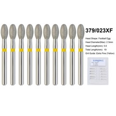 Dental Diamond Football Bur FG 368/023C 379/023 Egg Shape Coarse Fine High Speed