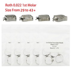 Dental Ortho 1st Molar Buccal Tube Prewelded Bands U2/L1 Roth 0.022 29 to 43+