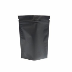 100/500/1000 Black Stand Up Zipper Packaging Bag Opaque Window for Food Storing