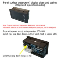DC0-300V 50/100/200/400A Digital Current Voltage Meter Hall Ammeter Voltmeter