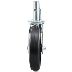 4PCS Scaffolding Caster 8″ x 2″ Black Wheels w/ Locking Brakes 1-3/8″ 4400LBS