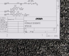 Crown SP3510-30 Stock Picker Forklift Hydraulic Schematic Diagram Manual