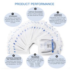 AZDENT Dental Orthodontic Arch Wire Super Elastic Niti Rectangular Ovoid Form US