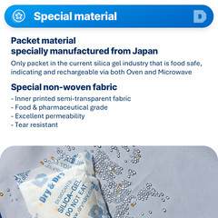 100 gram X 10 PK “Dry & Dry” Food Grade Orange Indicating Silica Gel Packets