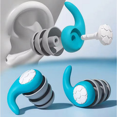 Reusable Silicone Ear Plugs Noise Cancelling Earplugs Protector Study Sleep Swim