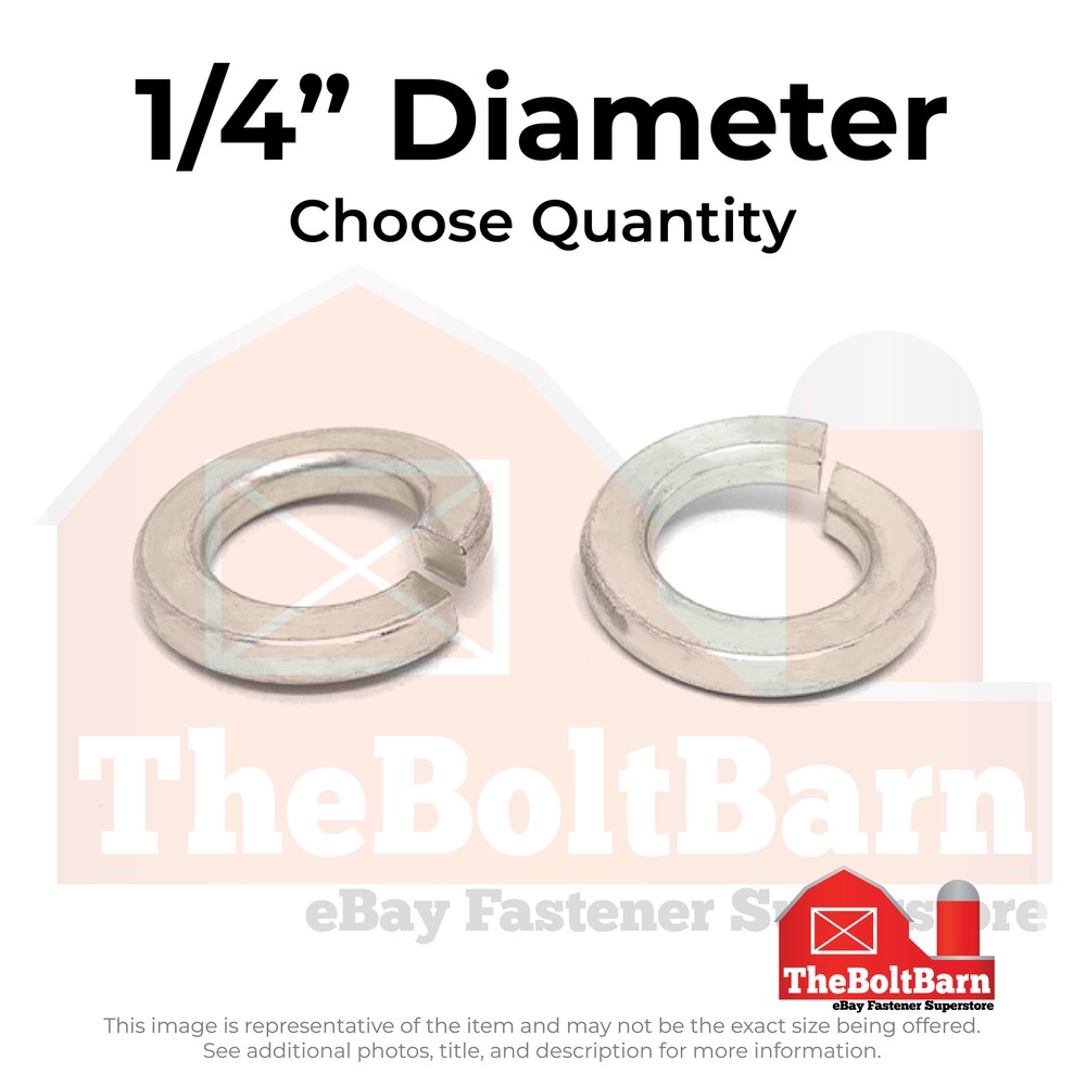 1/4″ 316 Stainless Steel Split Lock Washers (Pick Quantity)
