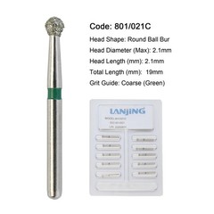 Dental Burs Diamond Round End Taper Surgical Long Ball Barrel FG for High Speed