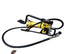 10000psi Manual Hydraulic Foot Pump W/ 6ft RubberHose 3/8” Quick Coupler