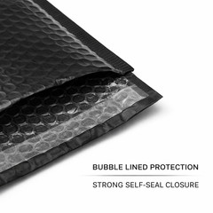 Black Poly Bubble Mailers #000 4×8 Padded Envelopes Self Seal Shipping Bags