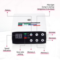 Dental Brushless LED Electric Micro Motor 1:5 Increasing Handpiece 3 Speed Rang