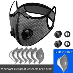 Half Face Cover Respirator Reusable Face Mask Filters Sports Worksite Facepiece
