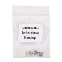 10Pcs/Pack Dental Orthodontic Lingual Buttons Bondable Elliptical Mesh Base