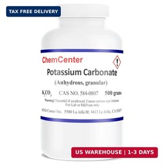 Potassium Carbonate 99% Pure – Dense Granular Reagent, 500g for Lab & Home Use