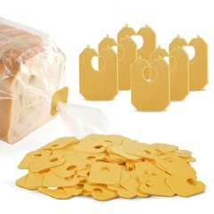 MT Products Yellow Disposable Plastic Clip and Bread Bag Clips – Pack of 500