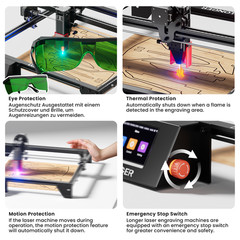 LONGER RAY5 10W Laser Etching Cutter, 400x400mm Work Area, Air Pump Port