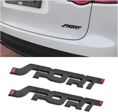 2PCS 3D Metal Car Sport Sticker, Car Side Fender Rear Trunk Emblem Badge Decals